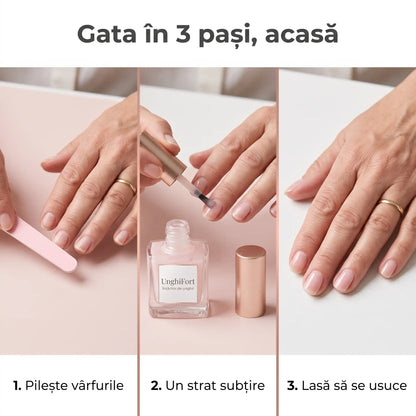 UnghiFort™ – Întărește unghiile fragile și le dă luciu de salon, fără gel