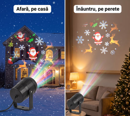 Proiector Laser de Crăciun, Interior și Exterior — 16 modele proiectate în același timp