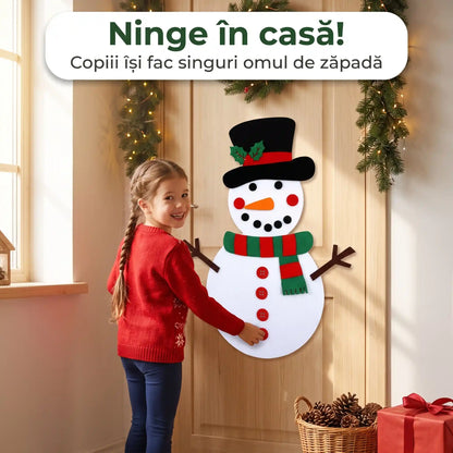 Omul de Zăpadă din Pâslă – magia Crăciunului în casă, chiar și fără zăpadă