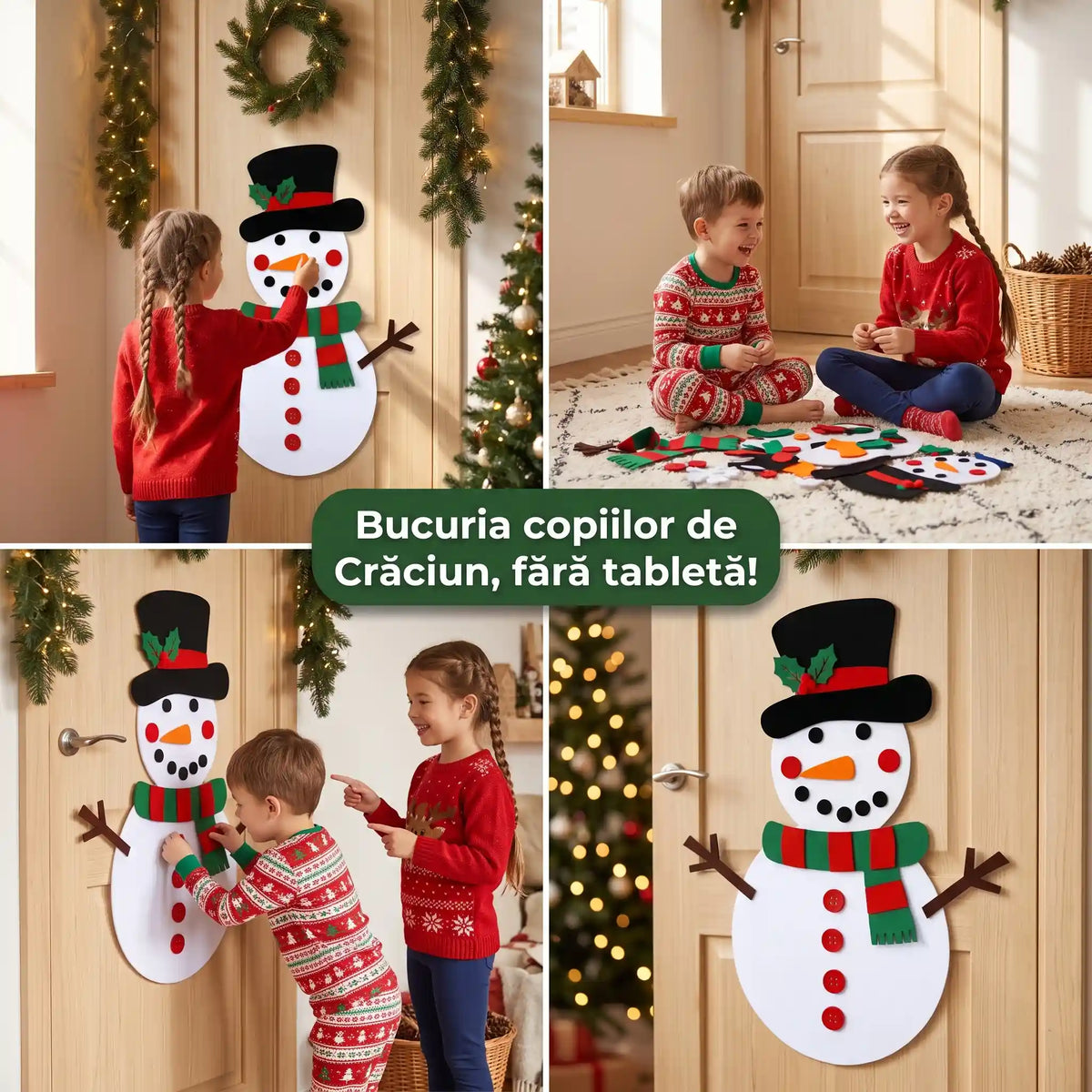Omul de Zăpadă din Pâslă – magia Crăciunului în casă, chiar și fără zăpadă