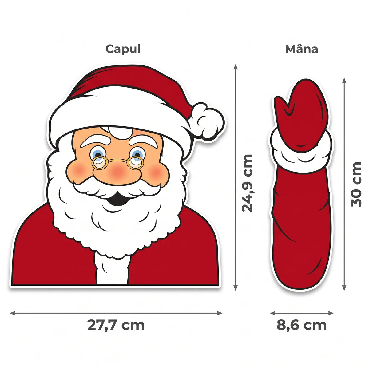 SantaWave™ 2 în 1 – Moș Crăciun care salută din mașina ta, fără urme de lipici, gata într-un minut