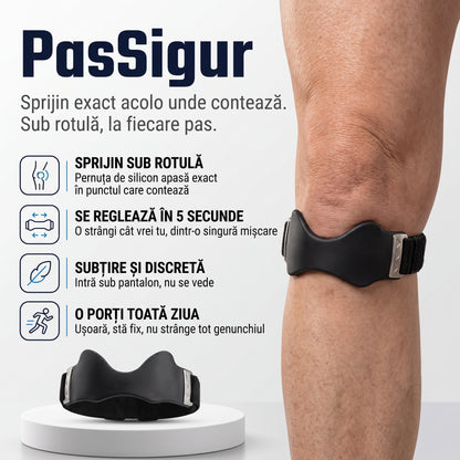 PasSigur™ – Genunchiul stabil toată ziua, fără genunchieră groasă
