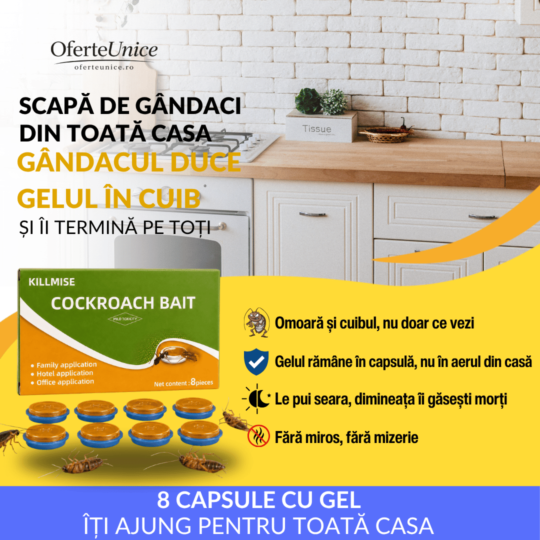 Killmise™ — Capcane cu Gel Anti-Gândaci | 8 capsule