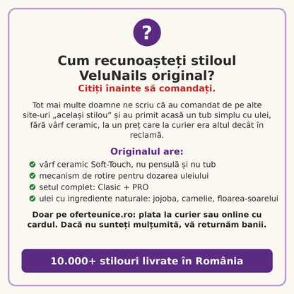 VeluNails™ 3 in 1 – Cuticule perfecte fără forfecuță, în 60 de secunde
